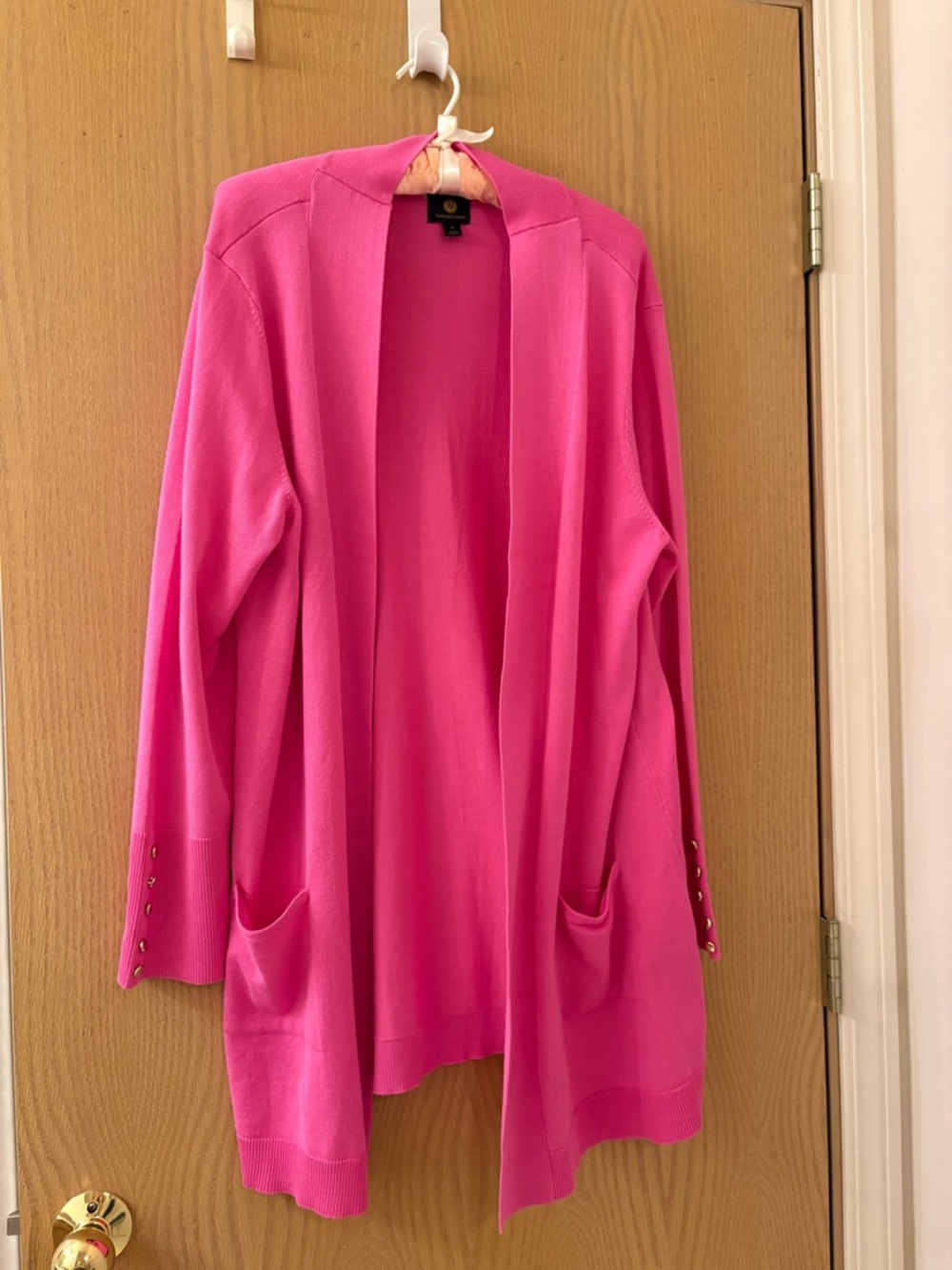JM Collection Hot Pink Knit Cardigan
